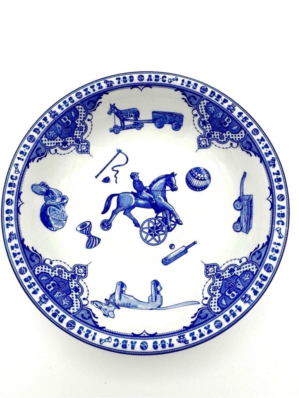 Spode The Edwardian Childhood Blue & White Cereal Bowl - Vintage